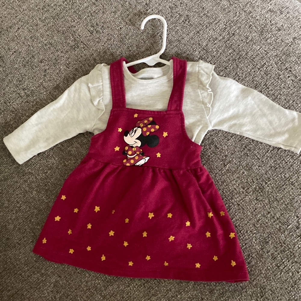 Two piece Gray onesie, Maroon dress